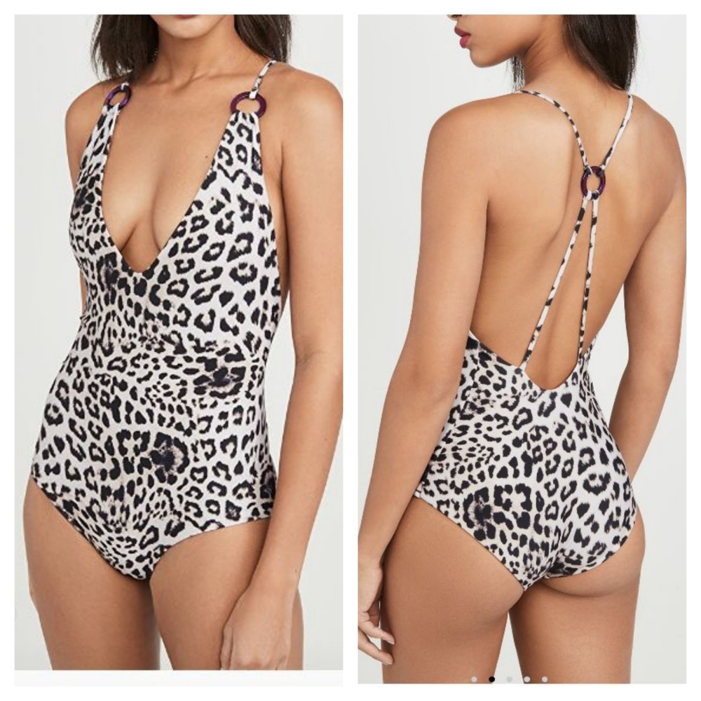 MIKOH Kata Leopard Ring Detailed One-piece ~ NWT